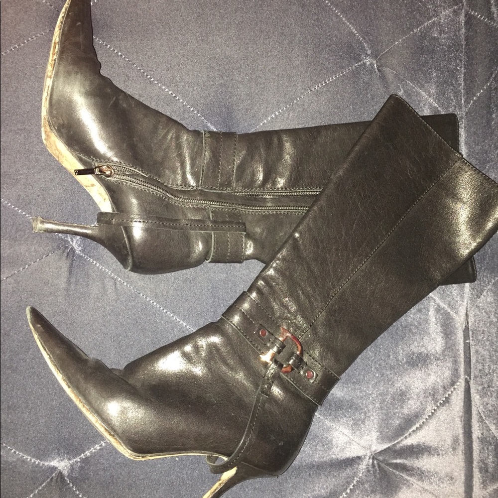 Dior Tall Black Pointy Boots